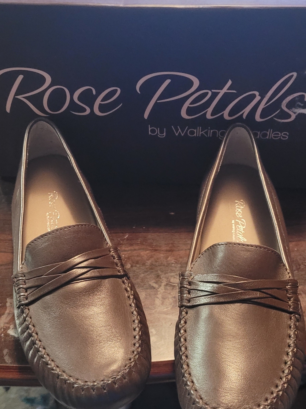 Women's Brown Leather Slip-On Loafers